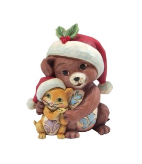 Pré-paiement: Hugging Dog and Cat Mini Figurine (Expected)