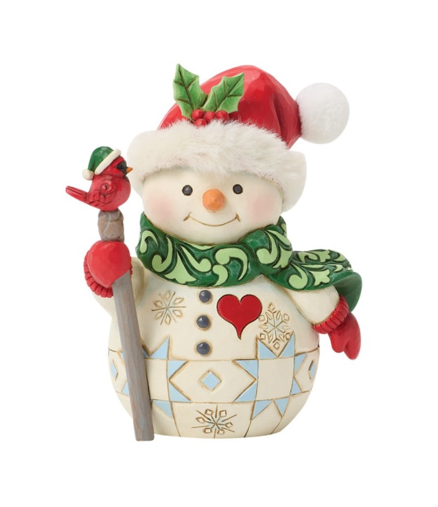 Pré-paiement: Snowman with a Bird Pint Figurine (Exp 2026-07-10)
