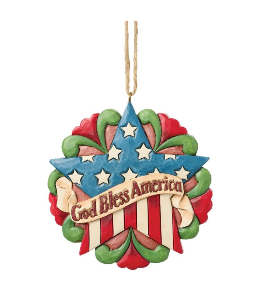 Vooruitbetaling: God Bless America Hanging Ornament (Expected)