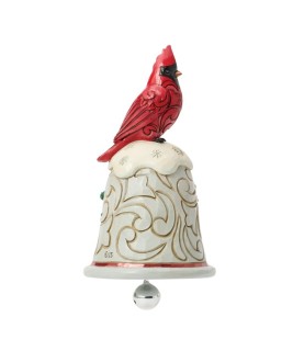 Vooruitbetaling: Cardinal Perched on a Bell Pint Figurine (Expected)