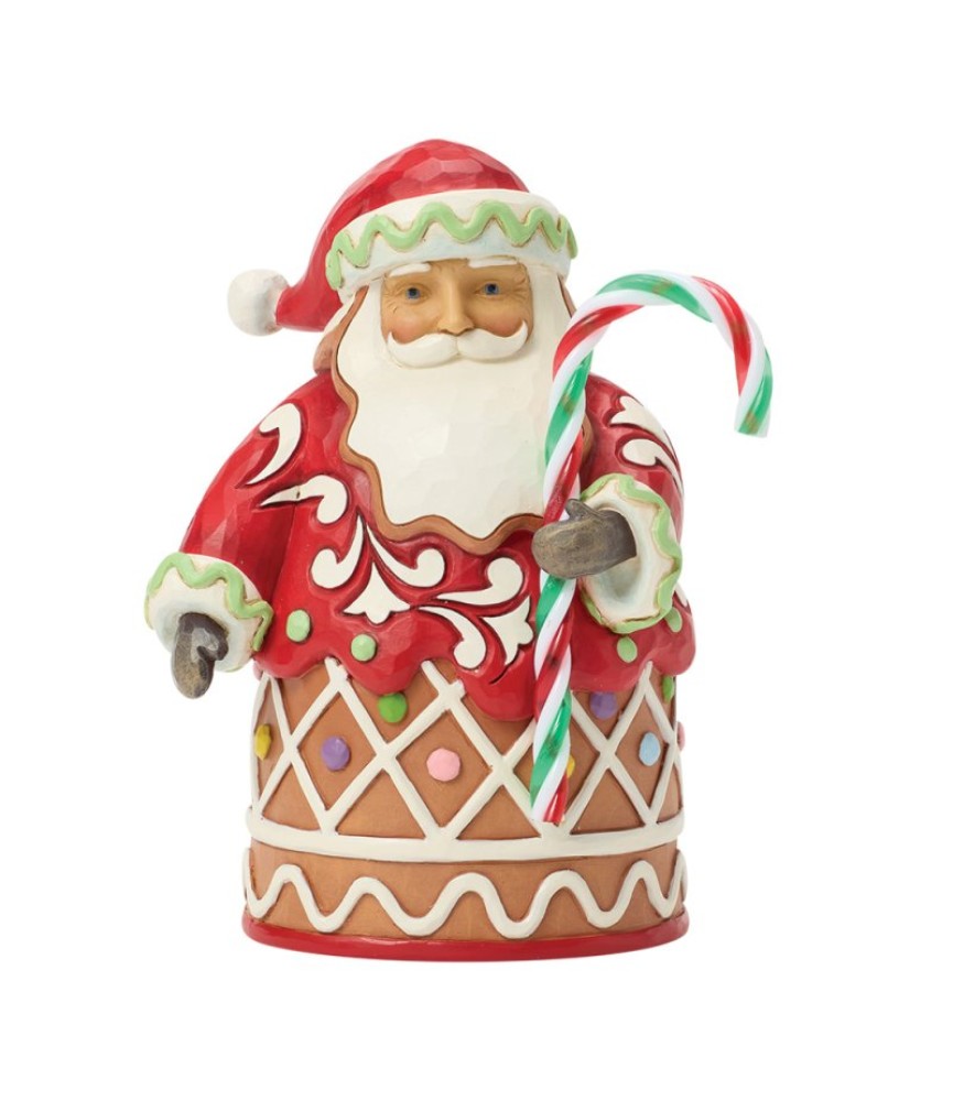 Pré-paiement: Gingerbread Santa with Candy Cane Pint Figurine (Exp 2026-07-10)