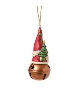 Pré-paiement: Christmas Gnome on Bell Hanging Ornament (Exp 2026-06-10)