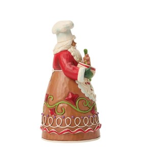 Voorschot: Gingerbread Pastry Chef Santa Figurine (Expected)