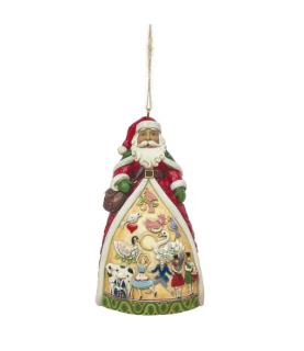 Twelve Days of Christmas Santa Hanging Ornament