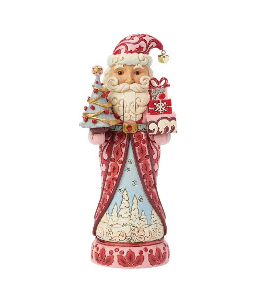 Voorschot: Red & Pink Nutcracker with Tree Figurine (Expected)