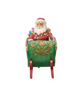 Voorschot: Santa in a Musical Sleigh Figurine (Expected)