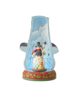 "Winter Joy Is All Around": Snowman Hat Light (Signed by Jim Shore)