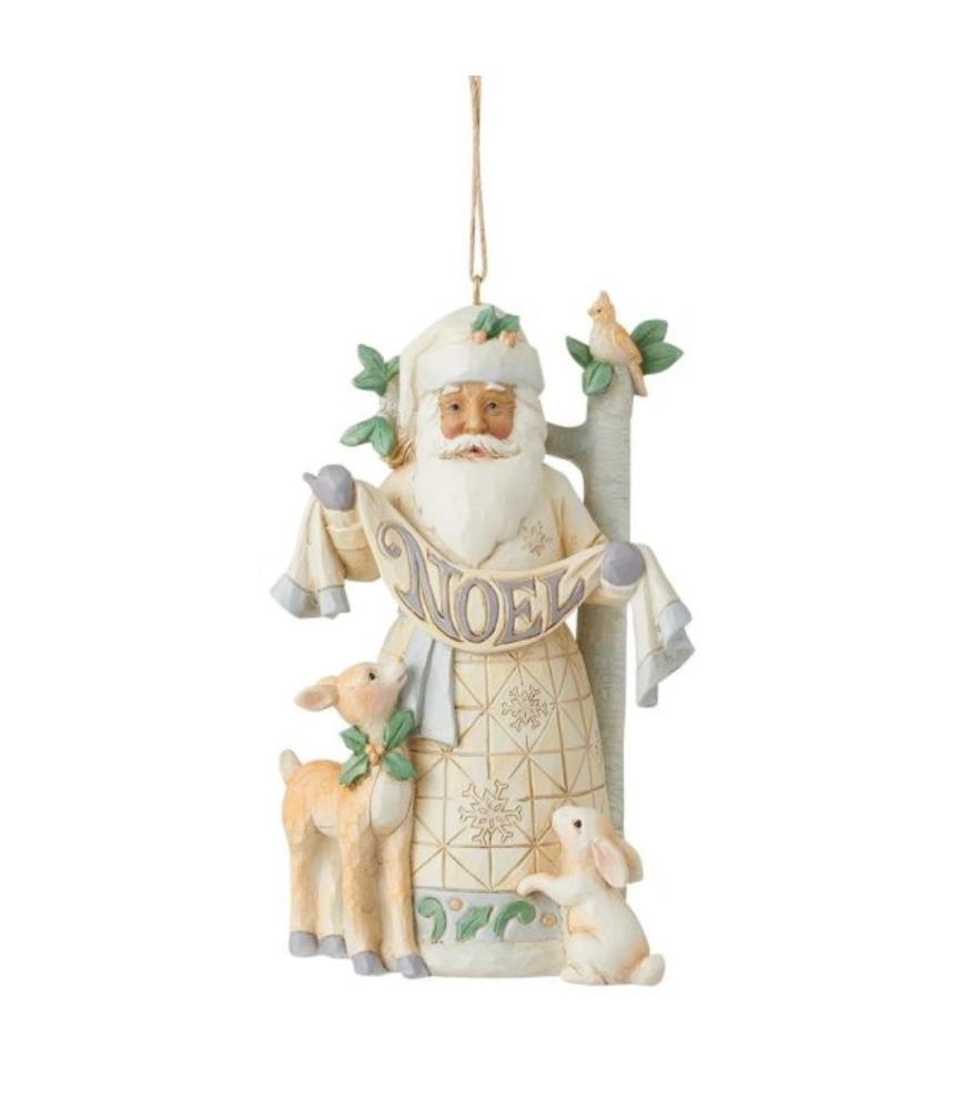 Woodland Noel Santa Hanging Ornament