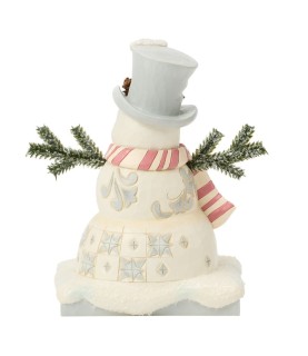 Voorschot: White Woodland Snowman with Top Hat (Expected)