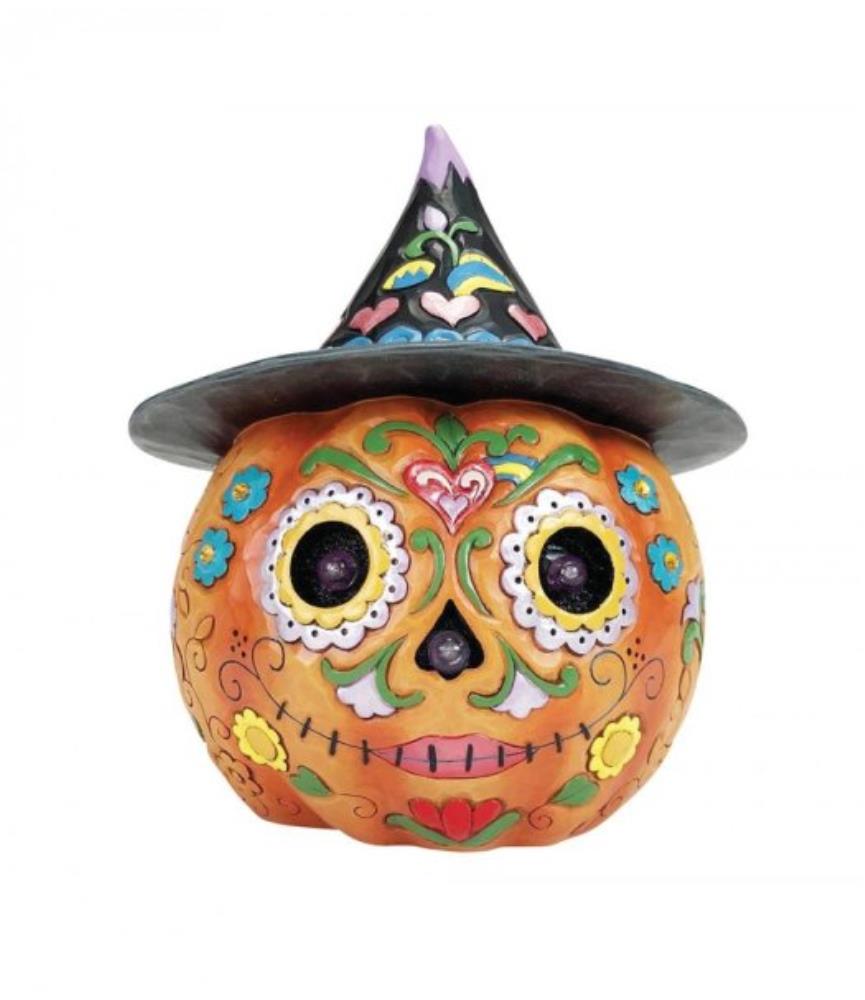 Day of the Dead LED Jack-O-Lantern Figurine