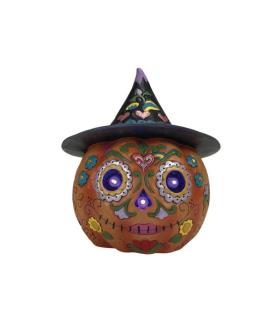 Day of the Dead LED Jack-O-Lantern Figurine