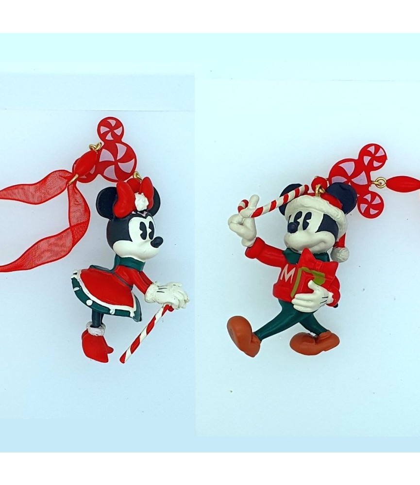 Mickey & Minnie dangler ornaments