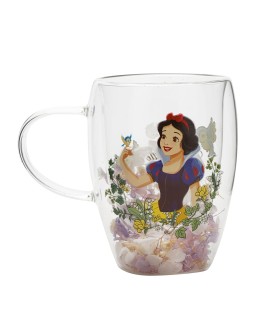Disney Pastel Princess Floral Decorative Glass Mug - Snow White