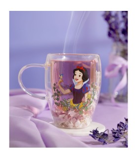 Disney Pastel Princess Floral Decorative Glass Mug - Snow White