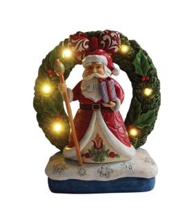 Santa in Wreath Figurine