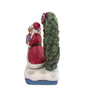 Santa in Wreath Figurine