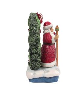Santa in Wreath Figurine