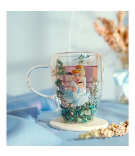 Disney Pastel Princess Floral Decorative Glass Mug - Cinderella (Expected)