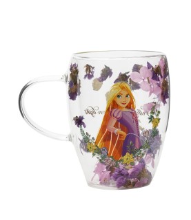 Disney Pastel Princess Floral Decorative Glass Mug - Rapunzel (Expected)
