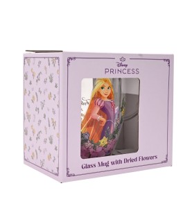 Disney Pastel Princess Floral Decorative Glass Mug - Rapunzel (Expected)
