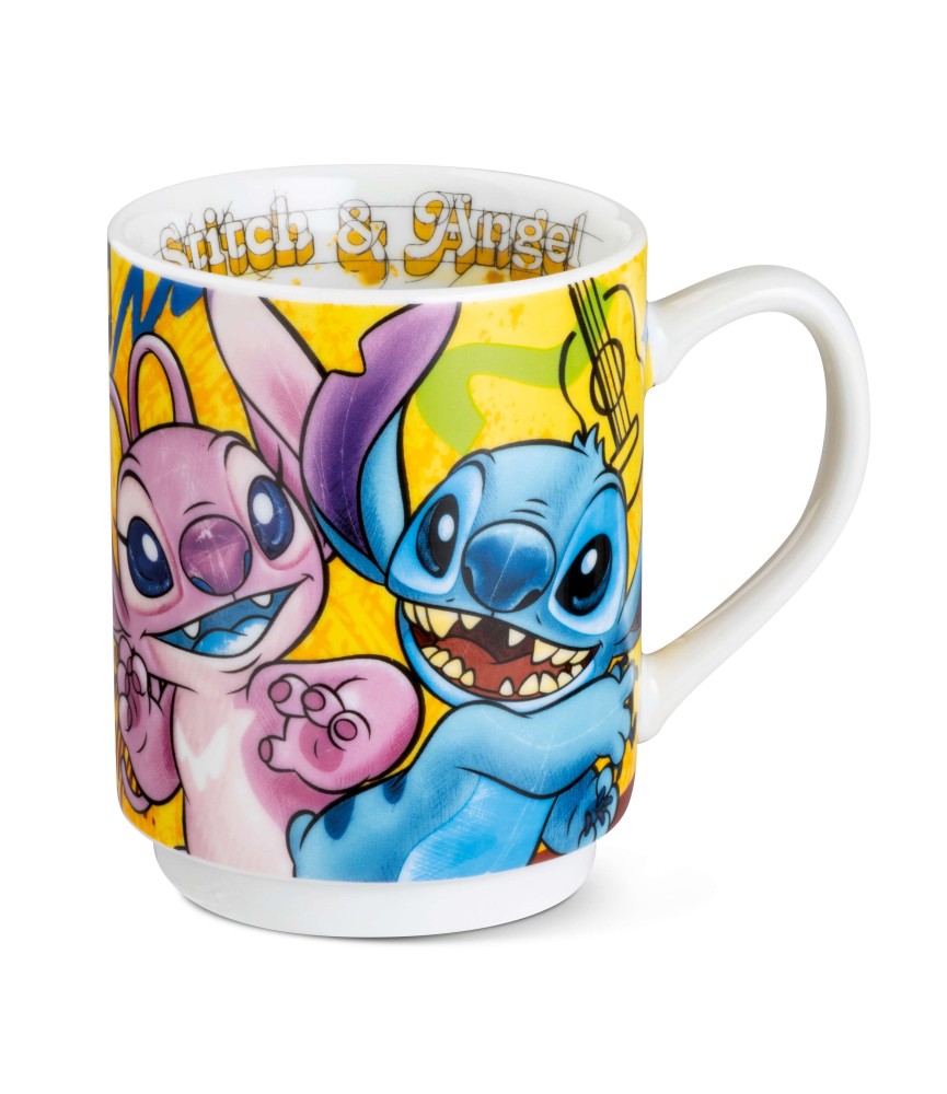 Mug Stitch & Angel yellow (350ml)