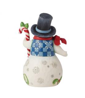 "Sweet Christmas Wishes": Snowman with Tall Candy Cane