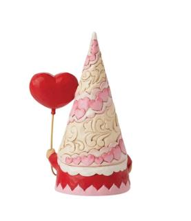 Gnome with Heart Balloon Figurine