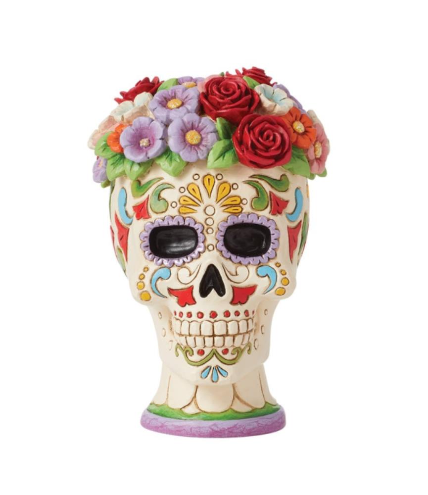 Day of The Dead Sugar Skull with Flower Crown