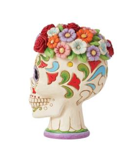 Day of The Dead Sugar Skull with Flower Crown