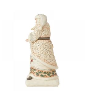 "Believe in Kindness": White Woodland Santa with Fawn and Deer