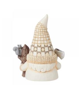 White Woodland Lumberjack Gnome Figurine