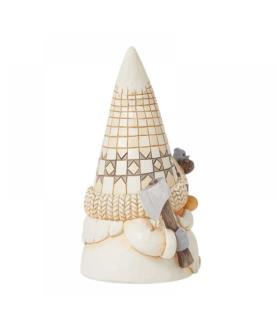 White Woodland Lumberjack Gnome Figurine