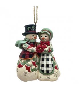 Snowman Couple Hanging Ornament