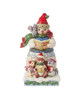 "Christmas Sing-Along": Snowman with Caroling Animals Figurine