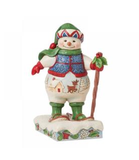 "Brrr-Fect Holiday": Snowman wearing Snowshoes