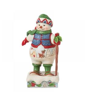 "Brrr-Fect Holiday": Snowman wearing Snowshoes