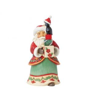 Santa with Gifts and Penguin Pint Size Figurine