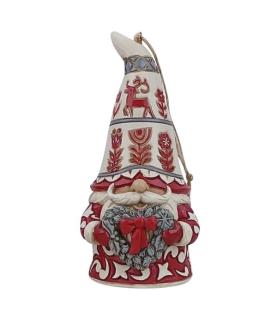 Nordic Noel Gnome with Heart Wreath Figurine