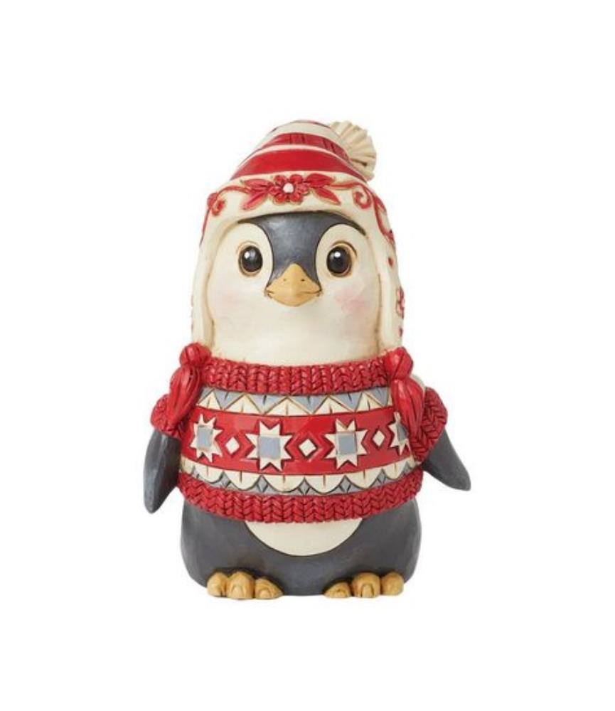 Nordic Noel Penguin Wearing a Sweater Figurine