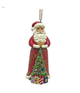 Santa with Tree Skirt Hanging Ornament
