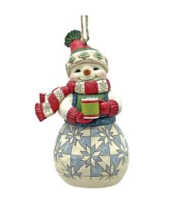 Snowman with Cocoa Hanging Ornament