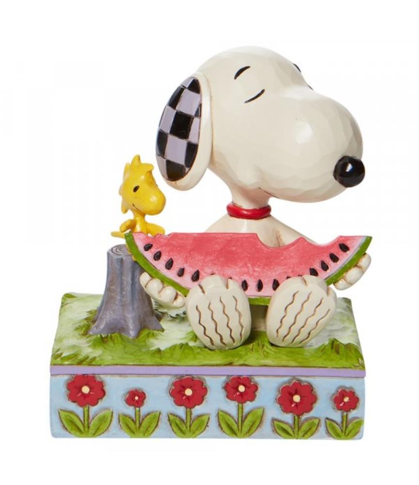 Snoopy and Woodstock eating Watermelon Figurine