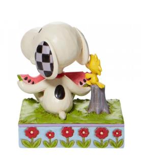Snoopy and Woodstock eating Watermelon Figurine