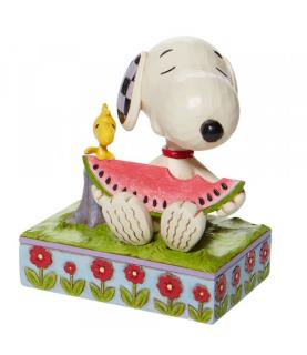 Snoopy and Woodstock eating Watermelon Figurine