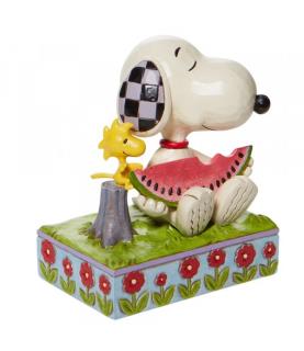 Snoopy and Woodstock eating Watermelon Figurine