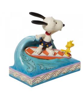 Snoopy and Woodstock Surfing Figurine