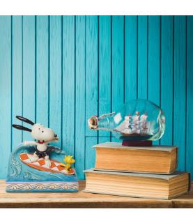 Snoopy and Woodstock Surfing Figurine