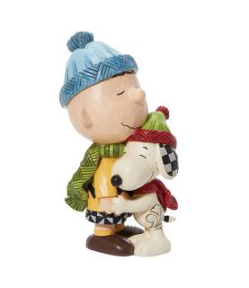 Snoopy and Charlie Brown Hugging Figurine