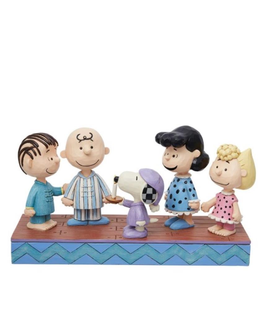 Peanunts Gang in Christmas PJ's Figurine