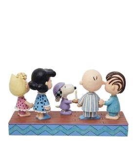Peanunts Gang in Christmas PJ's Figurine